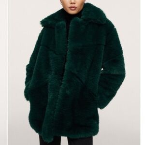 Mango Oversize Faux Fur Coat